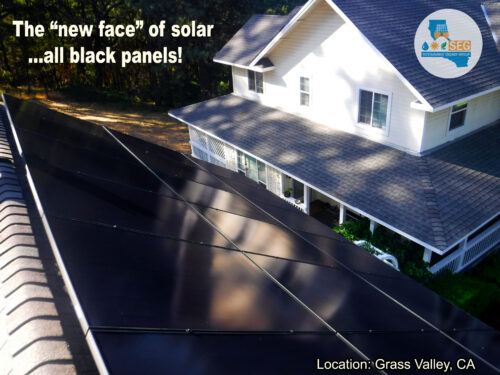 black solar panels nevada county grass valley auburn california