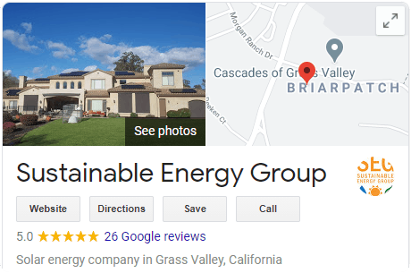 sustainable energy group google reviews grass valley, california